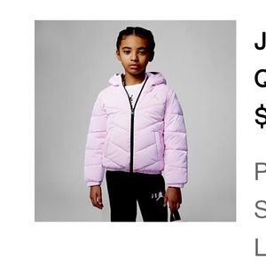 Girls puffer jacket , Jordan in like new condition only worn a few times
